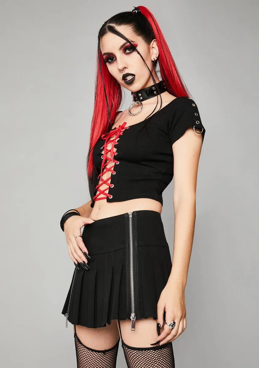 Worlds Apart Mini Skirt sold by Dolls Kill product image thumbnail 2