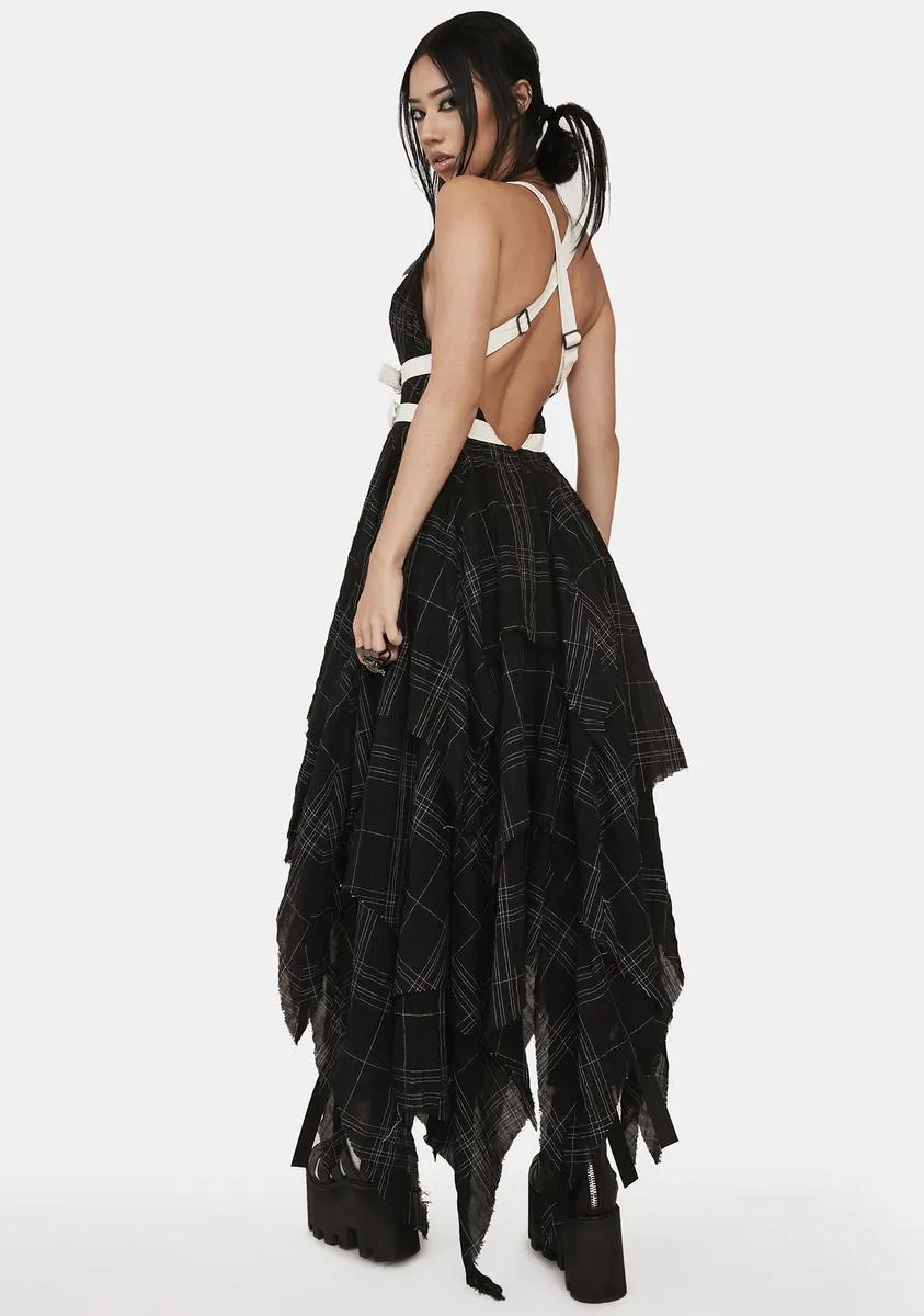 Distortion Plaid Midi Dress sold by Dolls Kill product image thumbnail 2