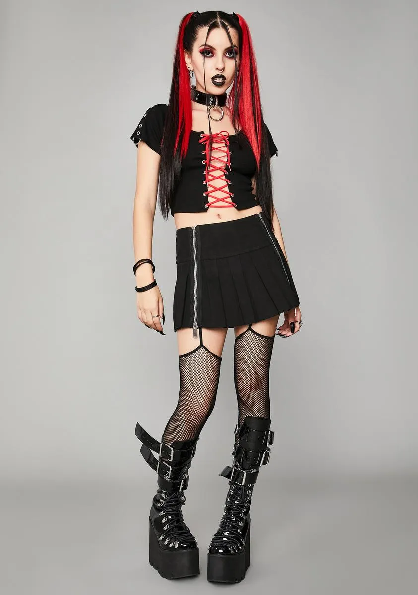 Worlds Apart Mini Skirt sold by Dolls Kill product image thumbnail 3