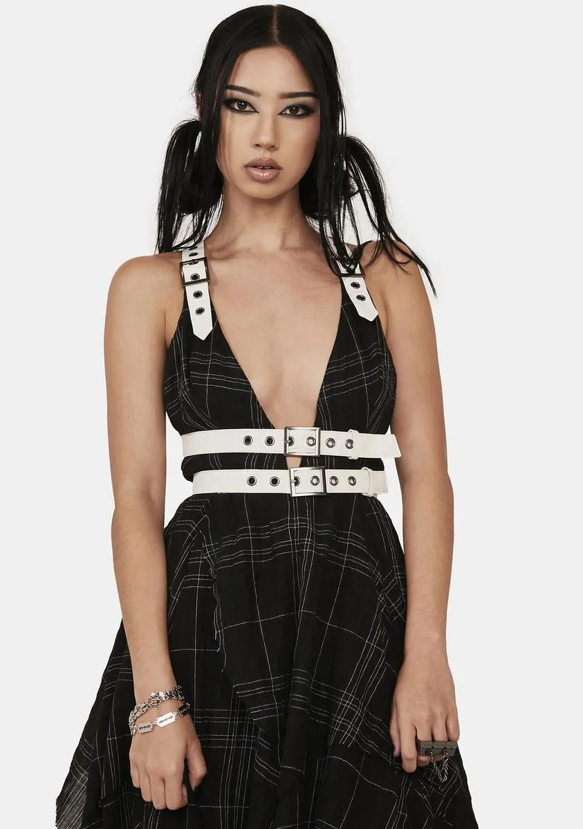 Distortion Plaid Midi Dress sold by Dolls Kill product image thumbnail 3