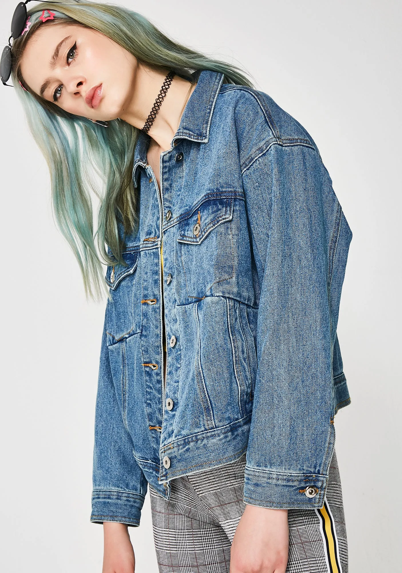 Stop Thinking Denim Jacket sold by Dolls Kill product image thumbnail 3