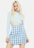 Aqua Playful in Plaid Mini Skirt sold by Dolls Kill