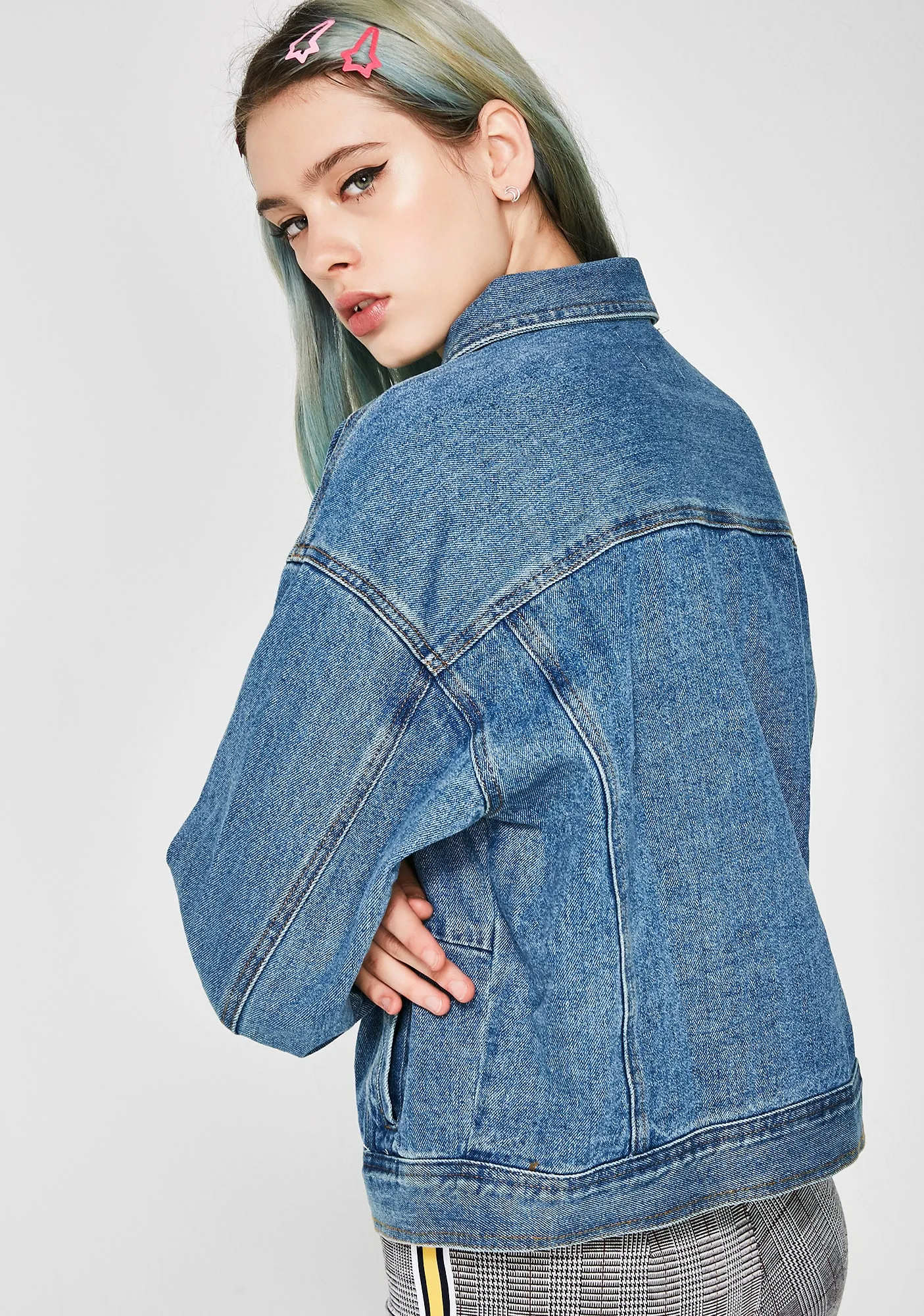 Stop Thinking Denim Jacket sold by Dolls Kill product image thumbnail 5