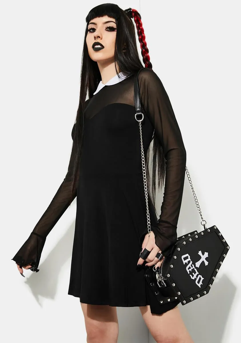 Touch Of Darkness Mesh Skater Dress sold by Dolls Kill product image thumbnail 2