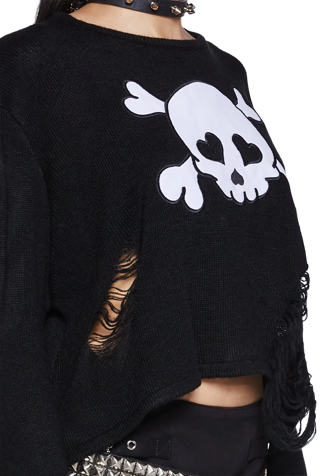 Dead Wrong Skull Sweater sold by Dolls Kill product image thumbnail 5