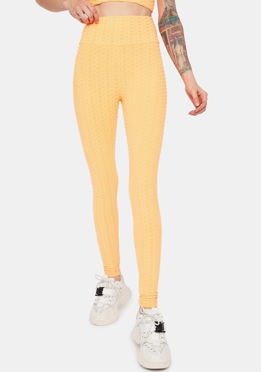 Mango When I'm With You Active Textured Leggings sold by Dolls Kill