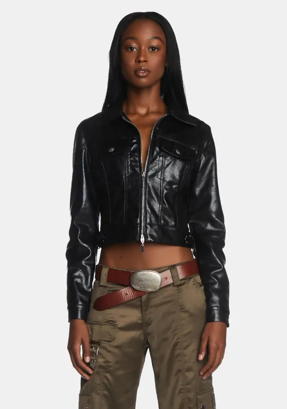 Discretion Crop Jacket sold by Dolls Kill