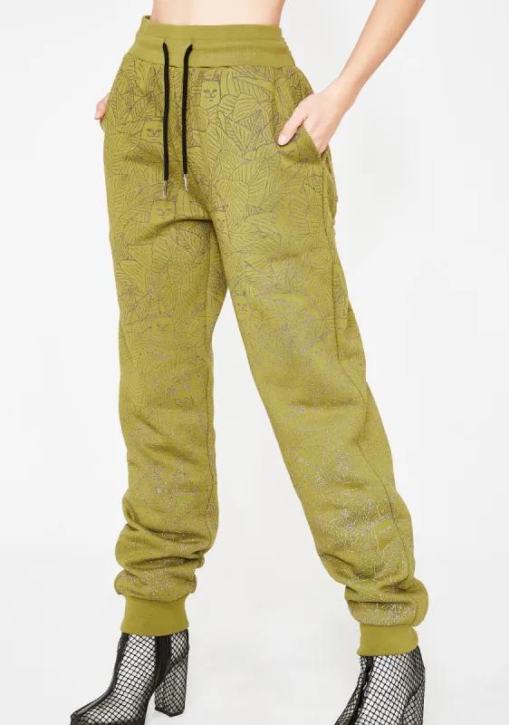 Nermal Leaf 3M Reflective Sweatpants sold by Dolls Kill