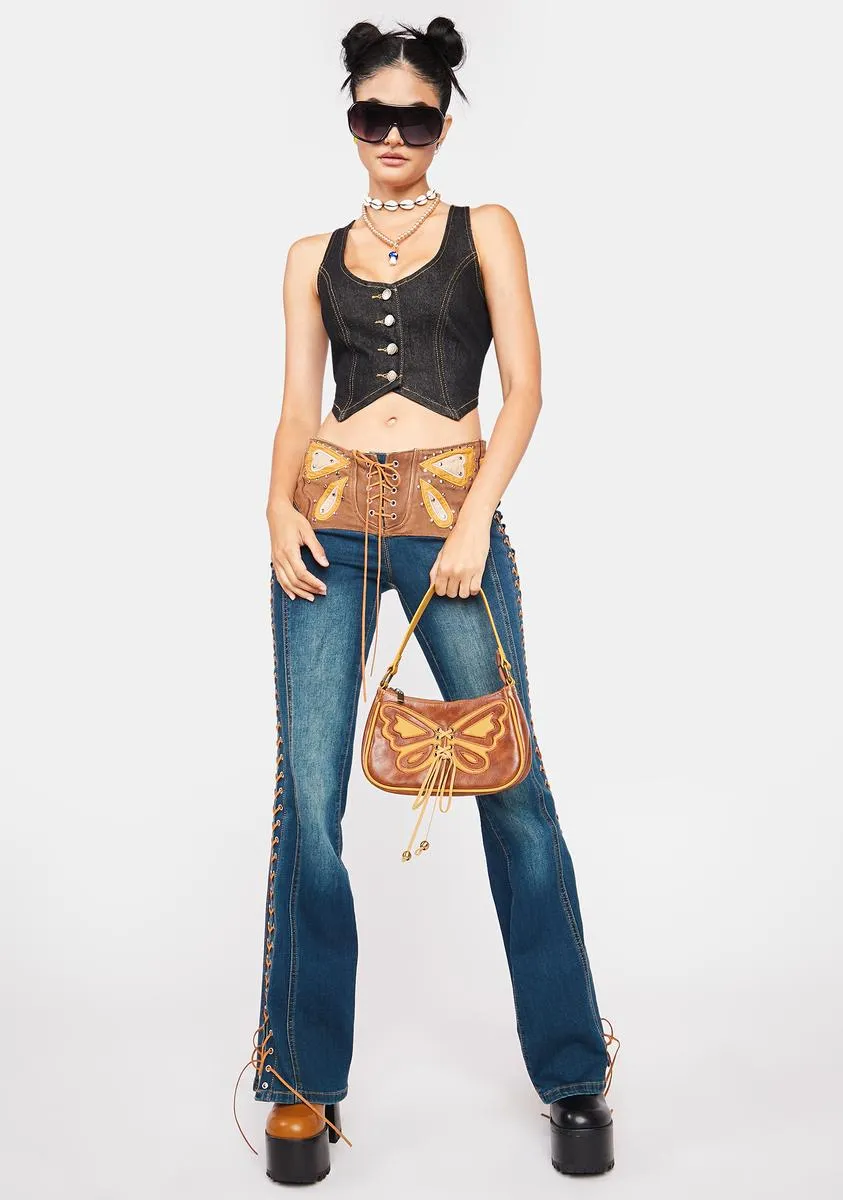 Orb Denim Waistcoat sold by Dolls Kill product image thumbnail 3