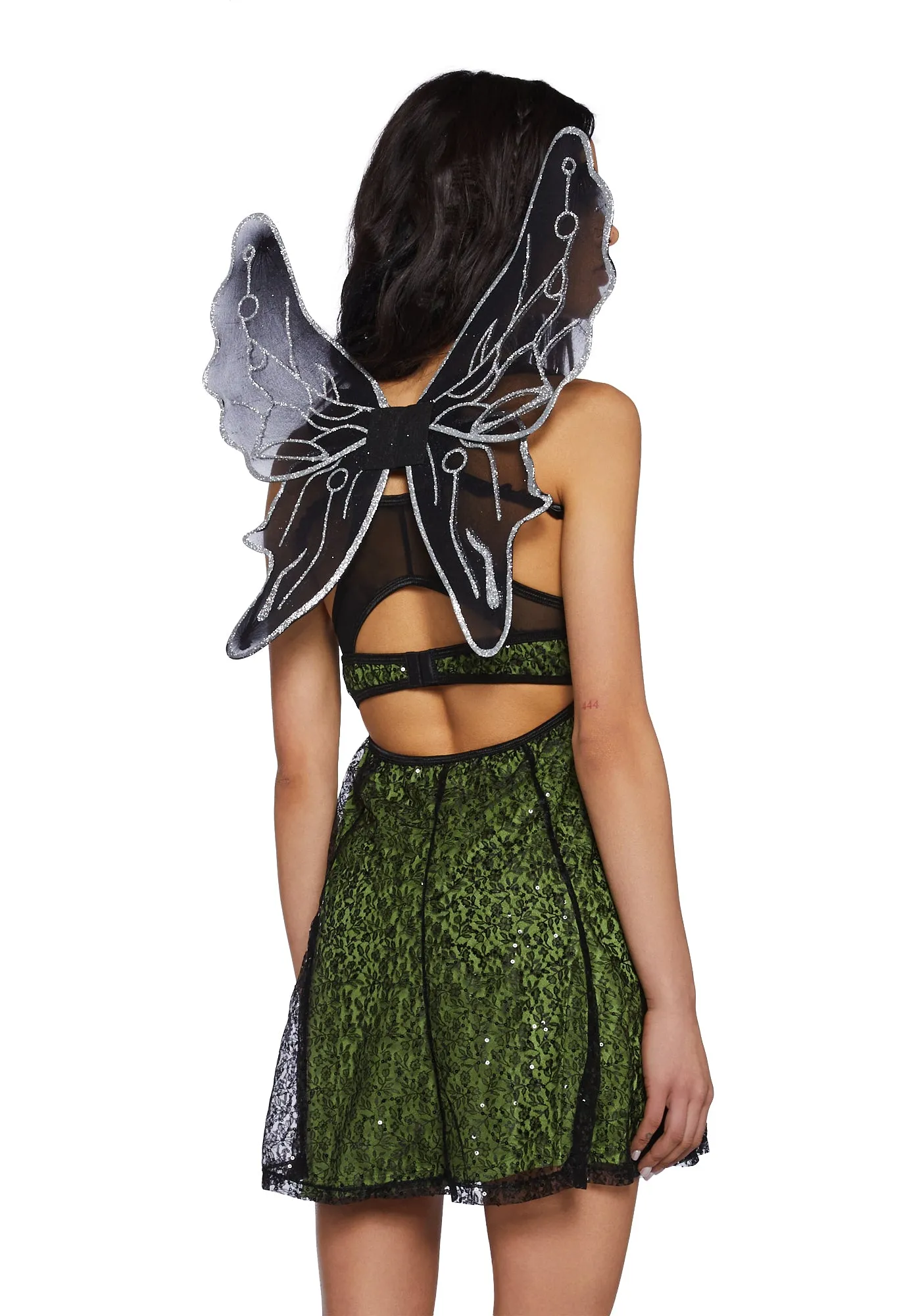 Work Your Magic Dress And Wings Set - Green sold by Dolls Kill product image thumbnail 4