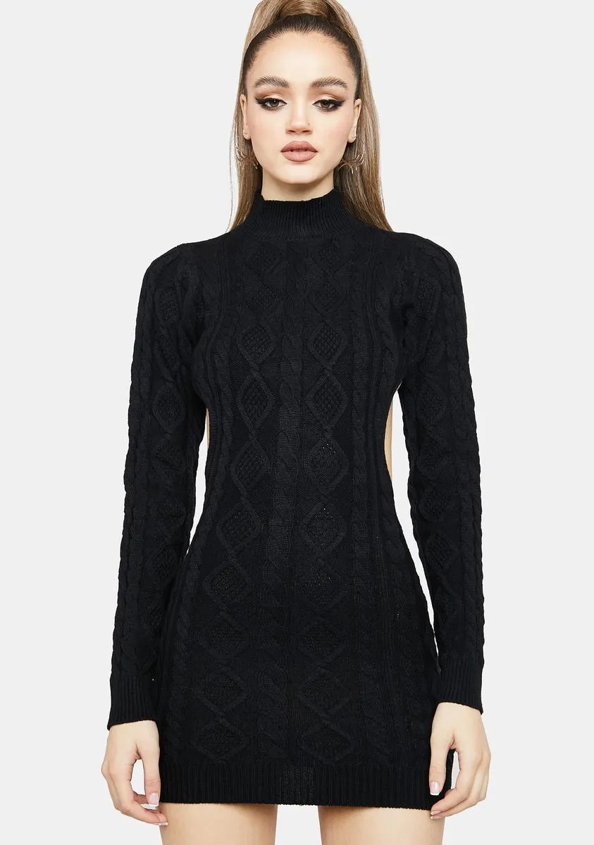 Sinful Darling By Default Cable Knit Dress sold by Dolls Kill