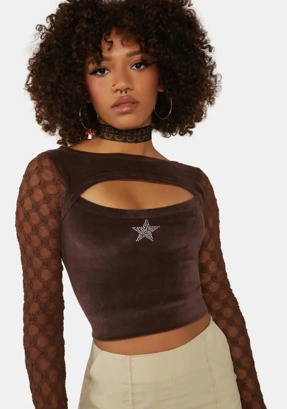 Star Crop Top sold by Dolls Kill
