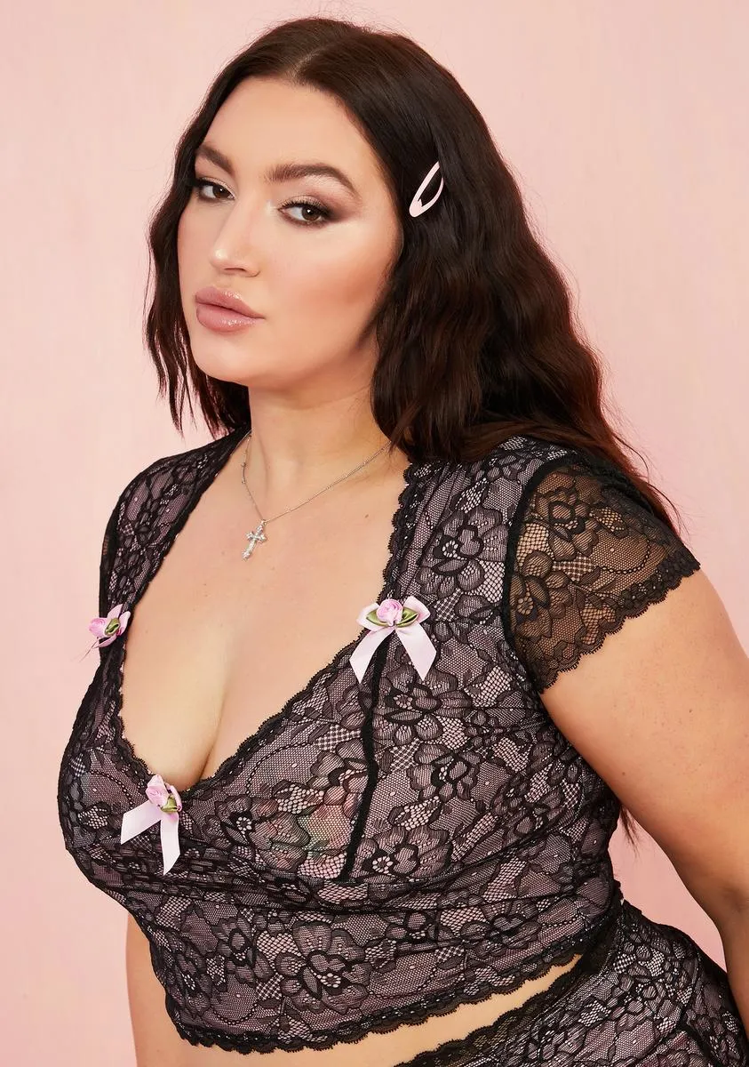 Plus Portrait Mode Lace Top sold by Dolls Kill product image thumbnail 2