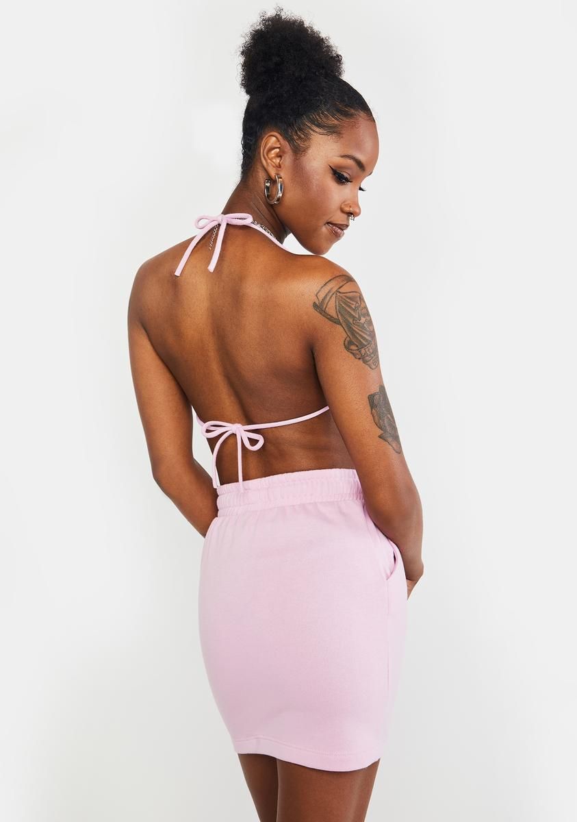 Lavender Wave Maker Terry Cloth Skirt Set sold by Dolls Kill product image thumbnail 4