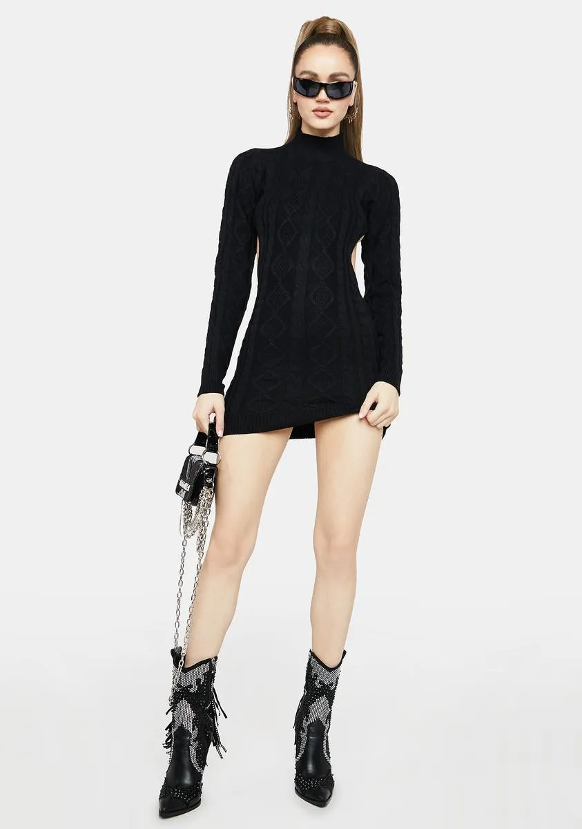 Sinful Darling By Default Cable Knit Dress sold by Dolls Kill product image thumbnail 3