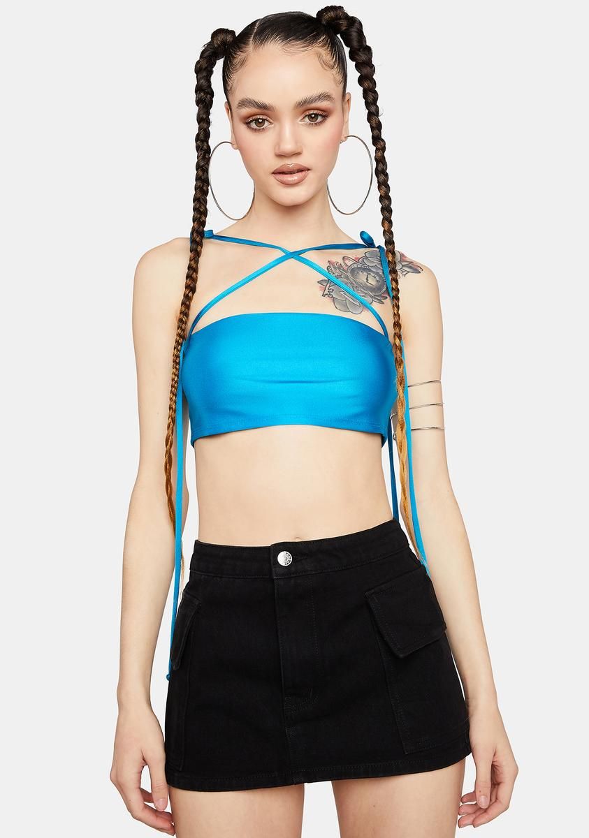 Black Cargo Pocket Mini Skirt sold by Dolls Kill product image thumbnail 2