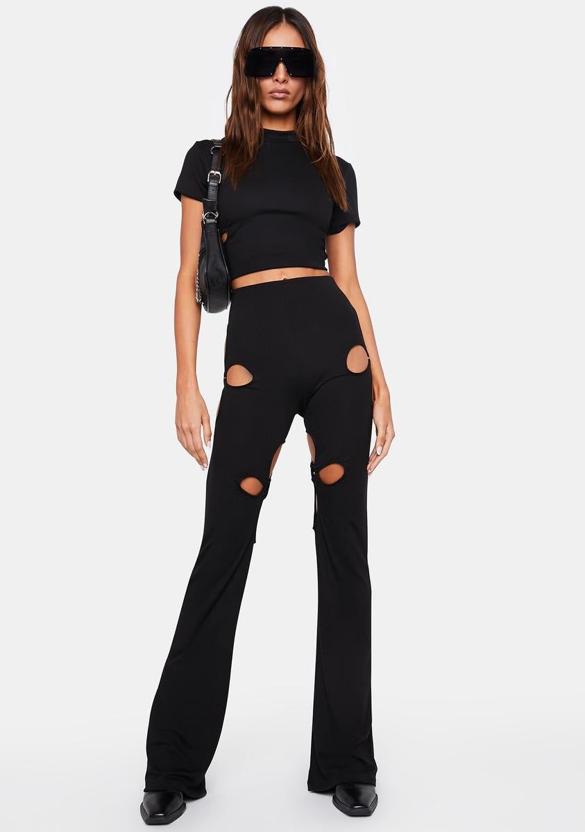 Black O-Ring Pants Set sold by Dolls Kill product image thumbnail 3