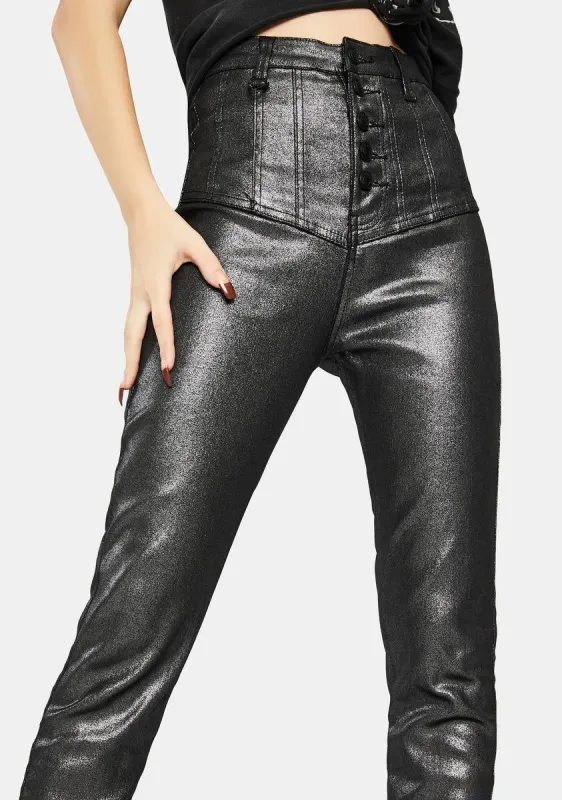 Platinum Christy Waisted Jeans sold by Dolls Kill