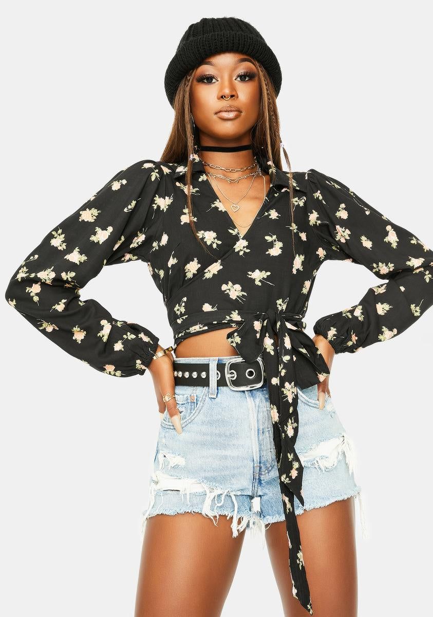 Briza Wrap Top sold by Dolls Kill