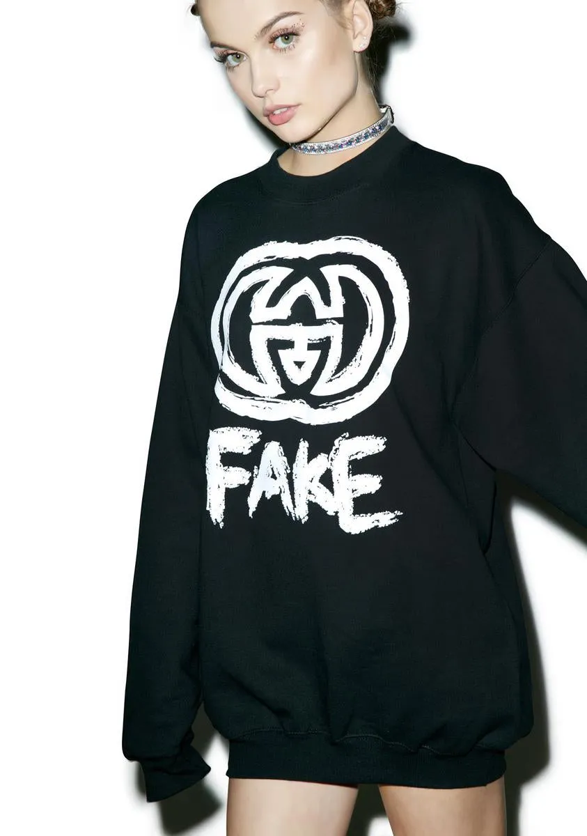 Fake GG Sweatshirt sold by Dolls Kill product image thumbnail 3