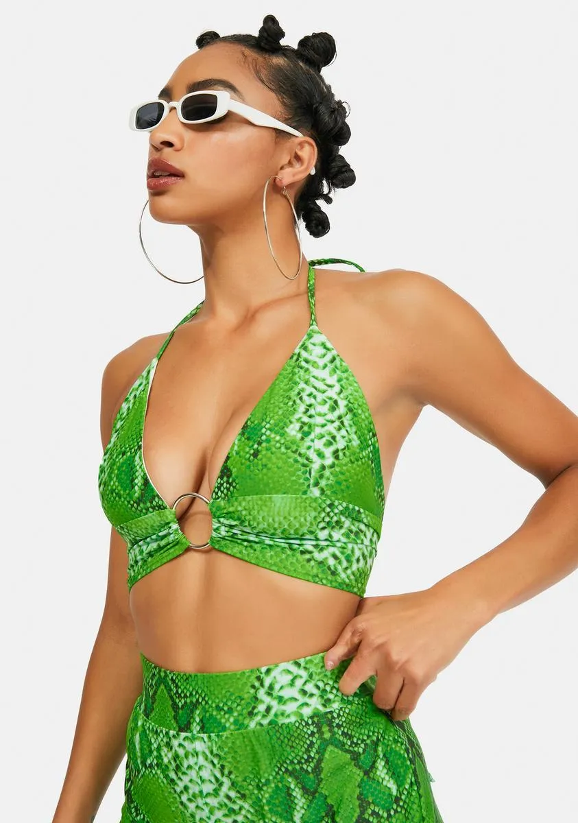 Green Snake Halter Top sold by Dolls Kill product image thumbnail 2