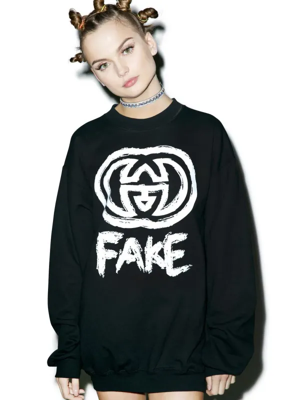Fake GG Sweatshirt sold by Dolls Kill