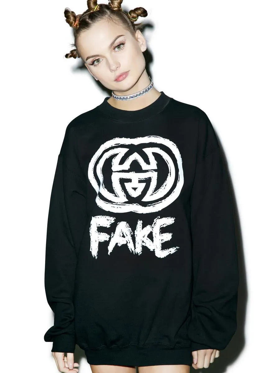 Fake GG Sweatshirt sold by Dolls Kill
