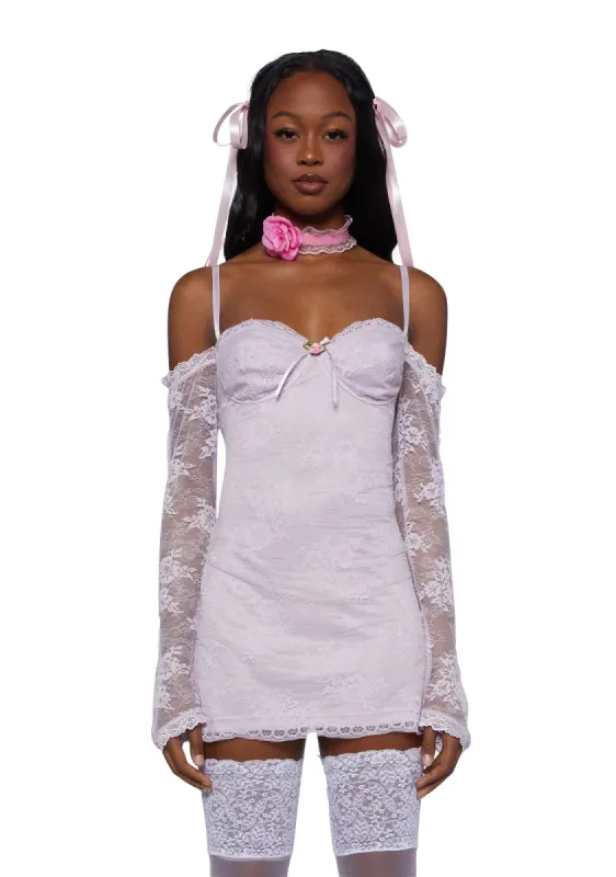 Lovely Dream Mini Dress - Light Purple sold by Dolls Kill