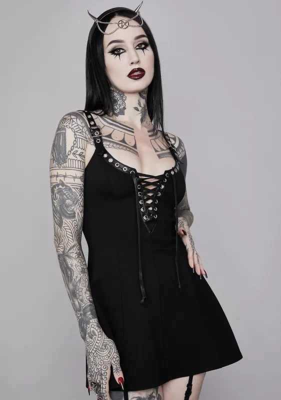 Mortal Maven Mini Dress sold by Dolls Kill