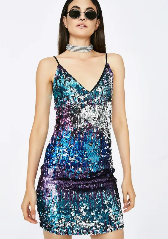 Dream Ticket Sequin Dress sold by Dolls Kill