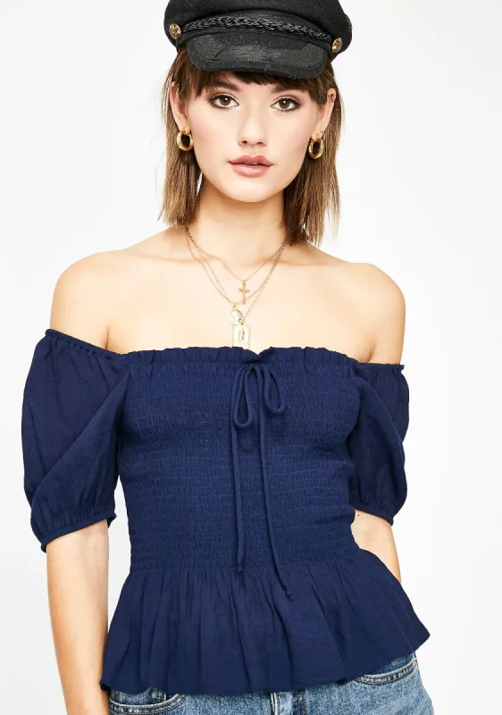 No Need To Rush Smocked Top sold by Dolls Kill