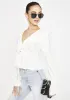Ivory Diar Ruffle Top sold by Dolls Kill