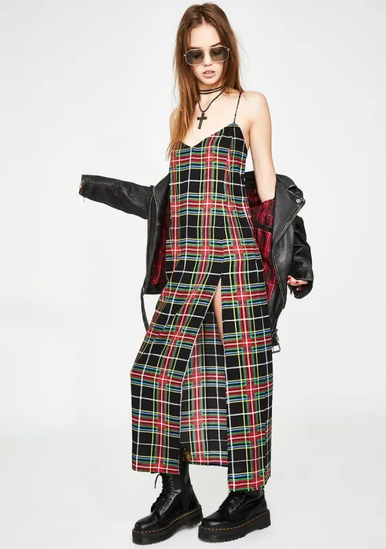 Plaid Matis Maxi Dress sold by Dolls Kill