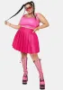 Plus Magenta Just Like Candy Pleated Skirt sold by Dolls Kill