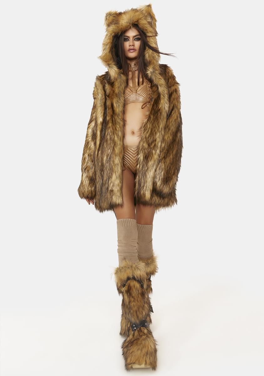 Wild Instincts Faux Fur Coat sold by Dolls Kill product image thumbnail 3