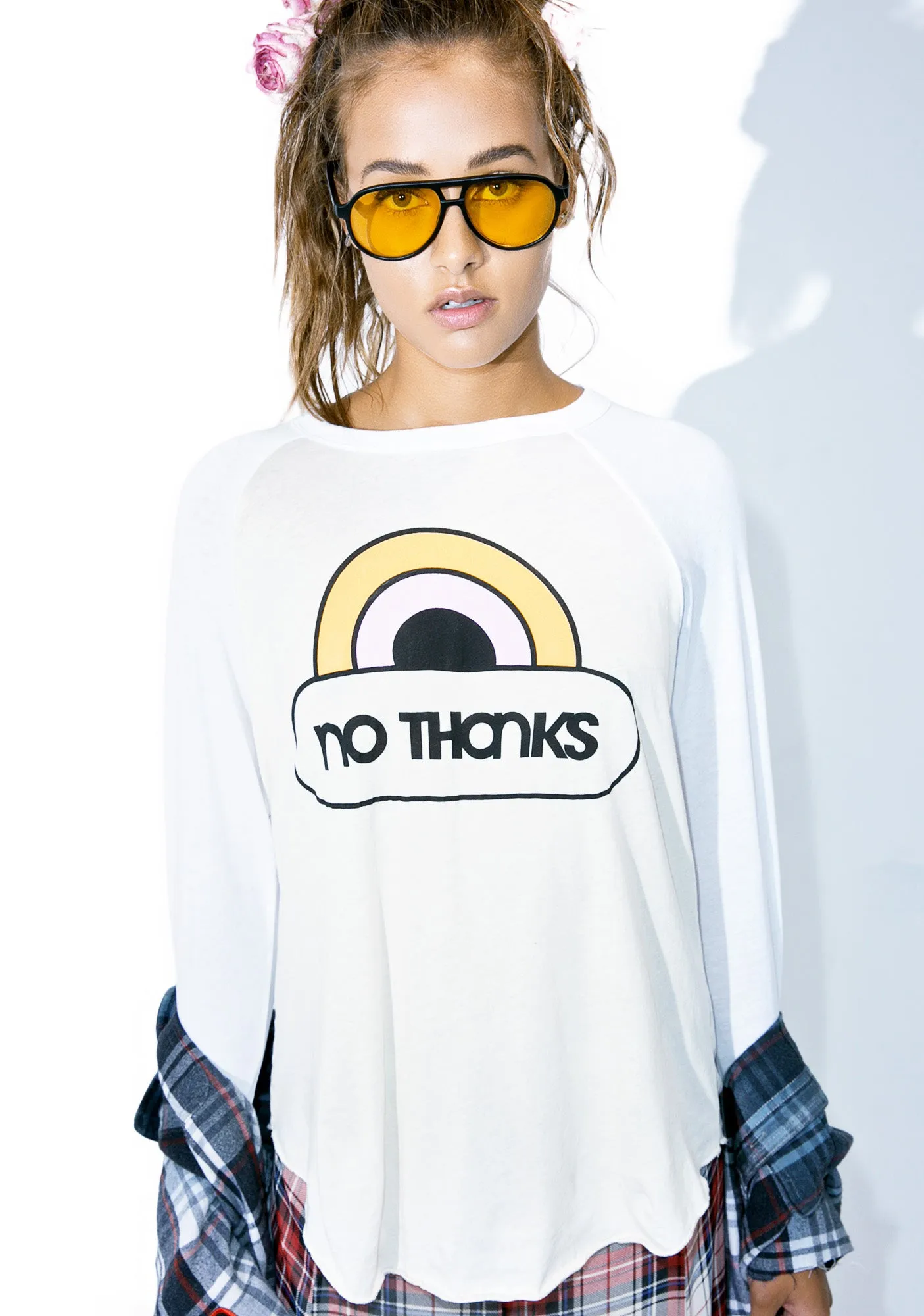 No Thanks Rebel Raglan sold by Dolls Kill product image thumbnail 4