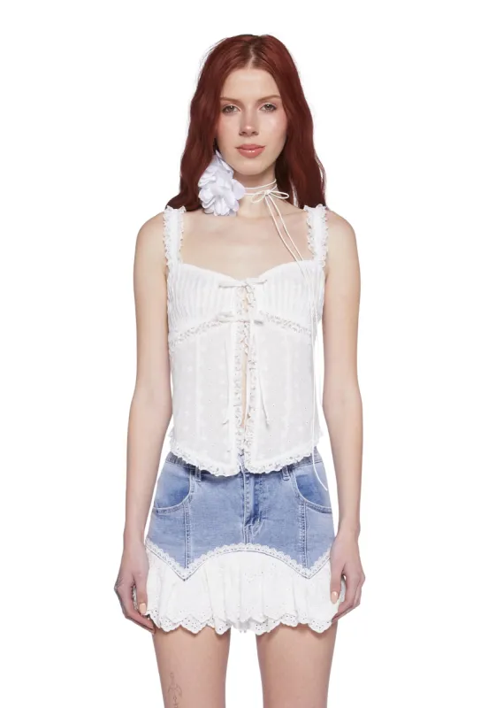 Idyllic Scene Lace Tank Top sold by Dolls Kill
