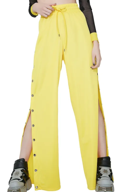 Lemon Wannabe Snap Track Pants sold by Dolls Kill