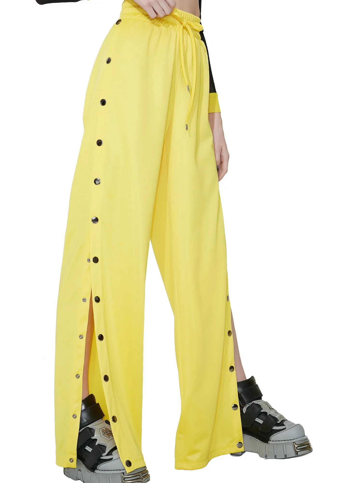 Lemon Wannabe Snap Track Pants sold by Dolls Kill product image thumbnail 3