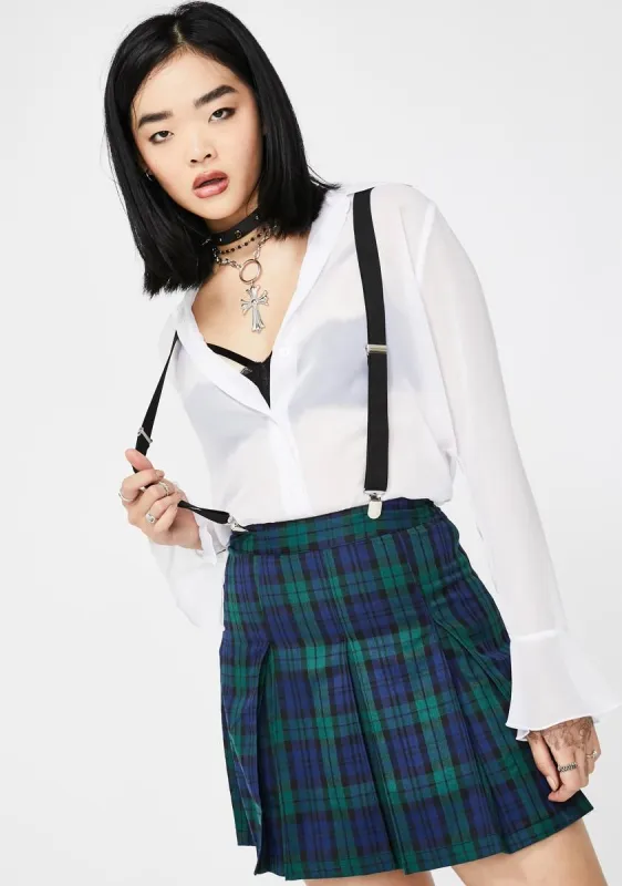 You Don't Exist Suspender Skirt sold by Dolls Kill