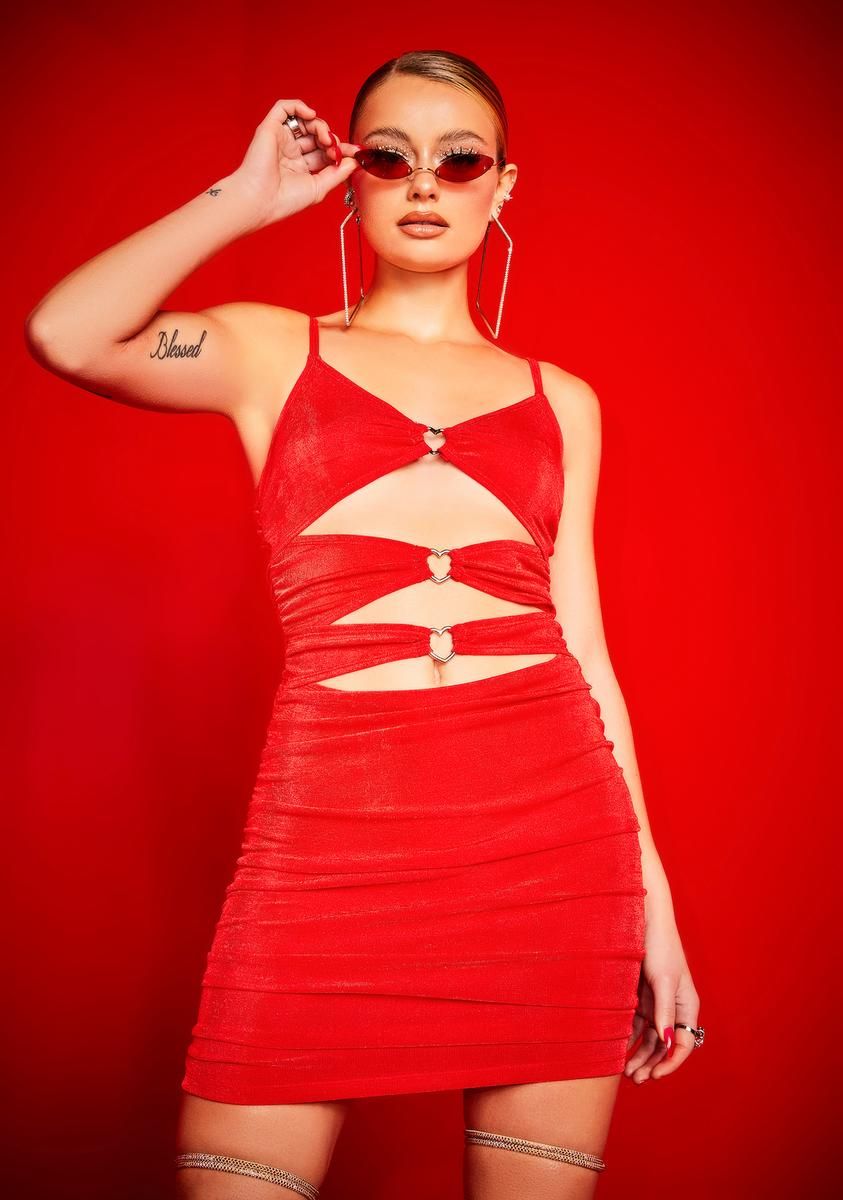 Ripe 'N Ready Cutout Ruched Mini Dress sold by Dolls Kill