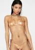 Money Up Metallic Bikini Set sold by Dolls Kill