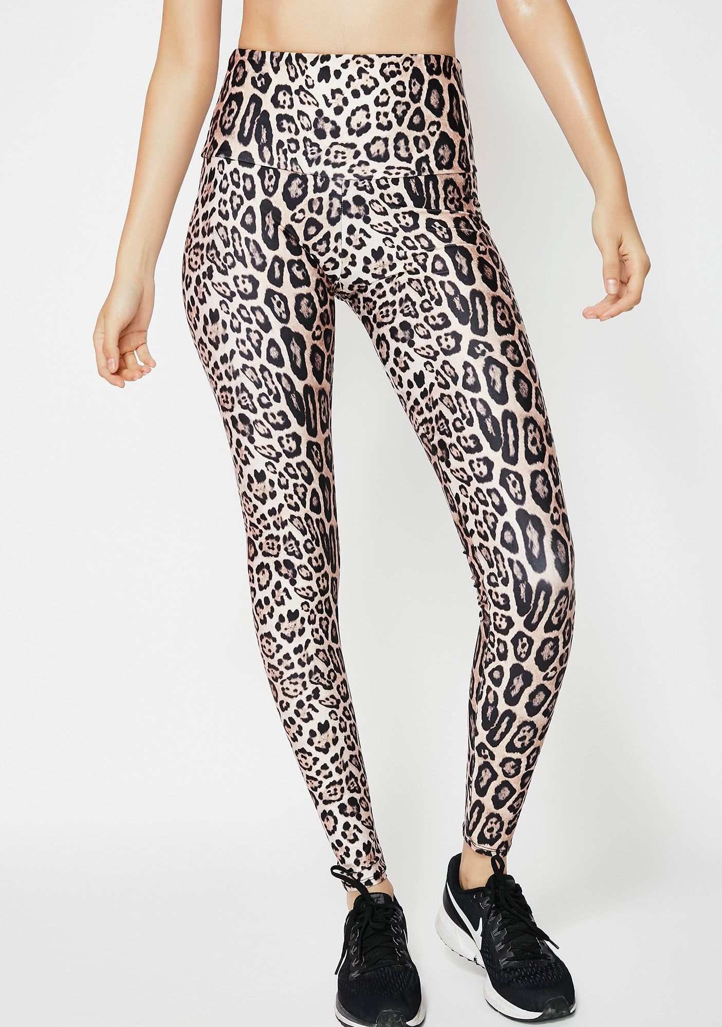 Leopard High Rise Leggings sold by Dolls Kill