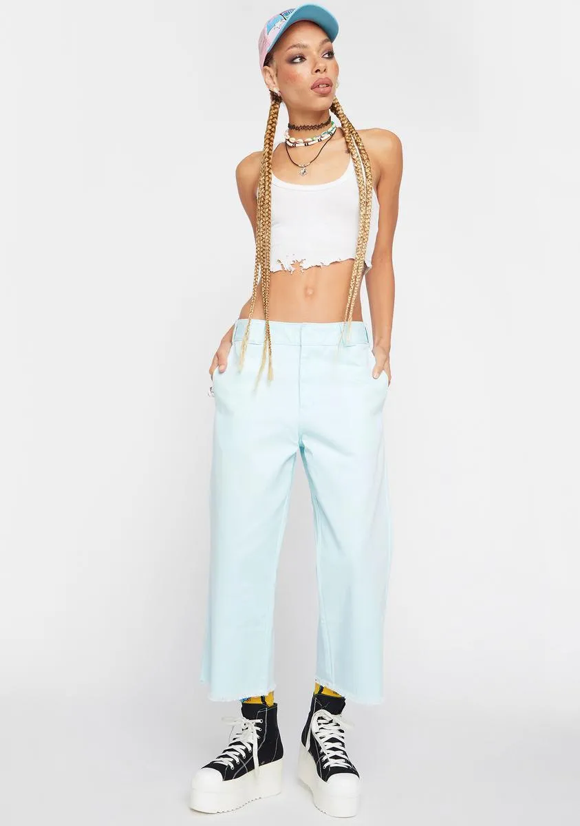 Sky Blue Cropped Hem Pants sold by Dolls Kill product image thumbnail 2