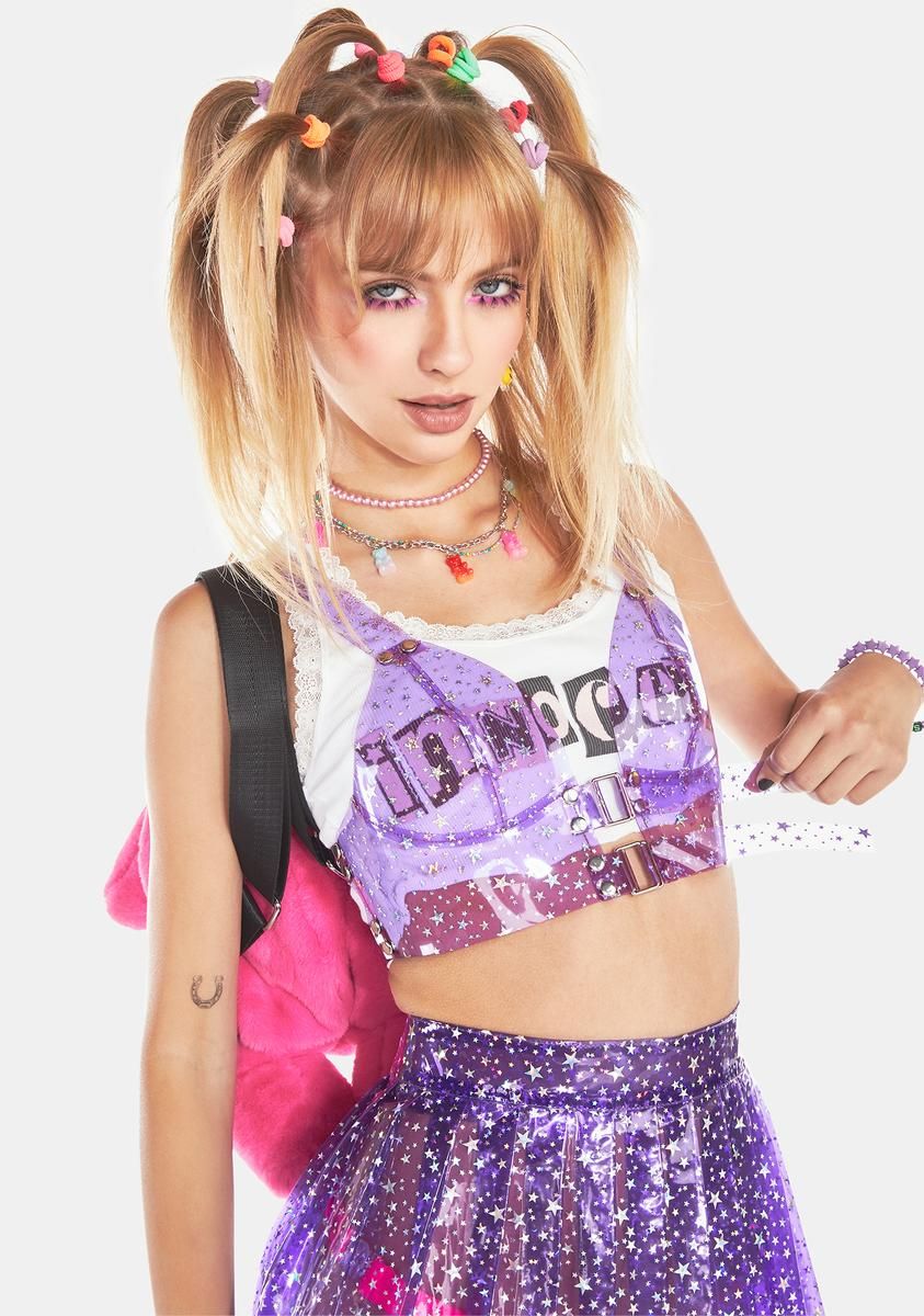 Violet Chasing Starlight Vinyl Bustier sold by Dolls Kill product image thumbnail 2