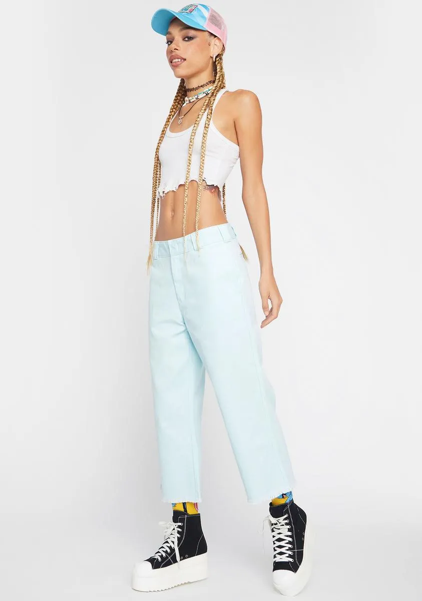 Sky Blue Cropped Hem Pants sold by Dolls Kill product image thumbnail 3