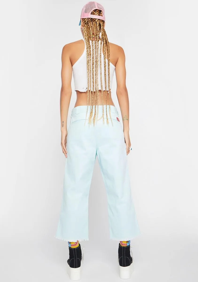 Sky Blue Cropped Hem Pants sold by Dolls Kill product image thumbnail 4