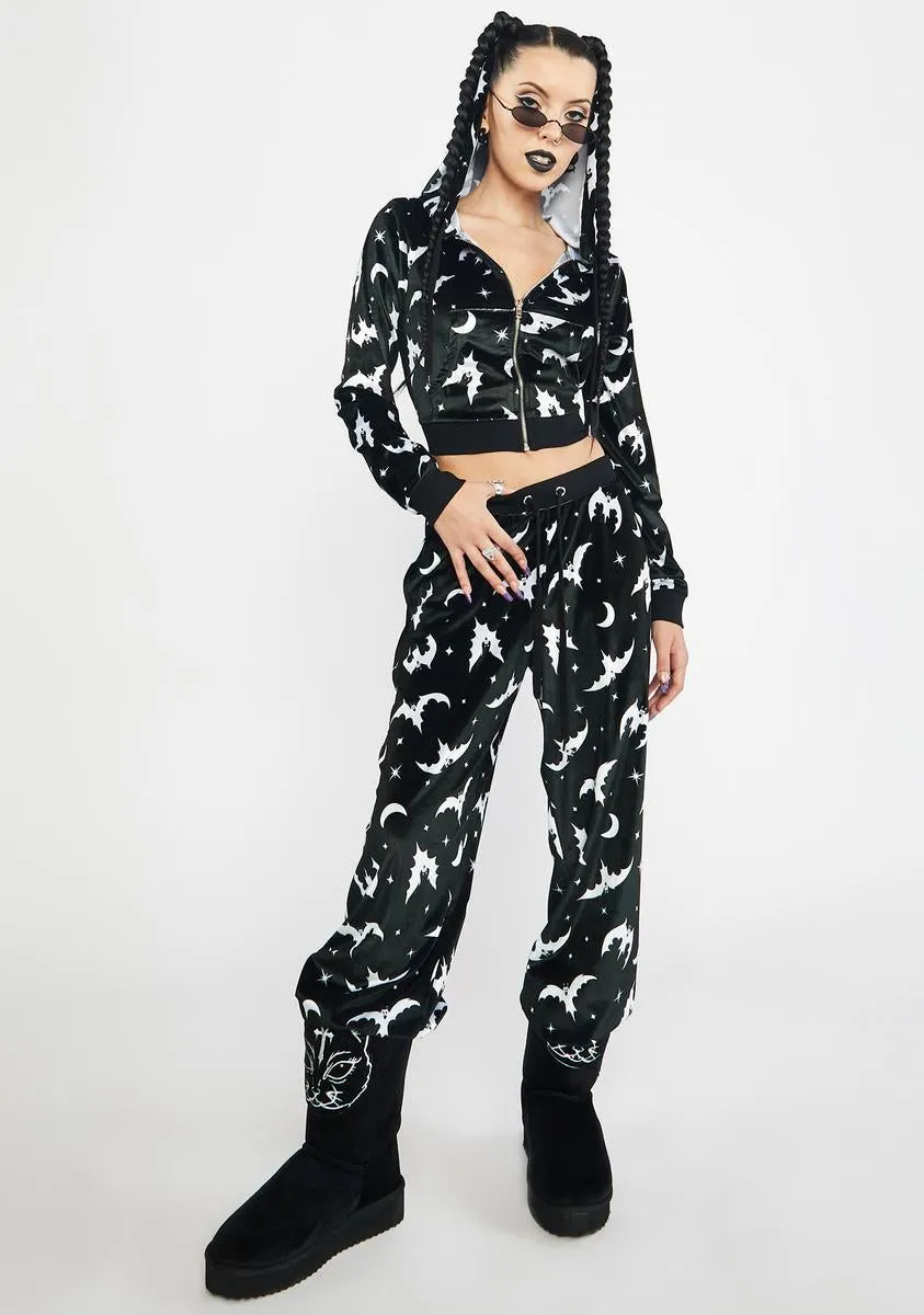Bat Behavior Velvet Track Jacket sold by Dolls Kill product image thumbnail 3