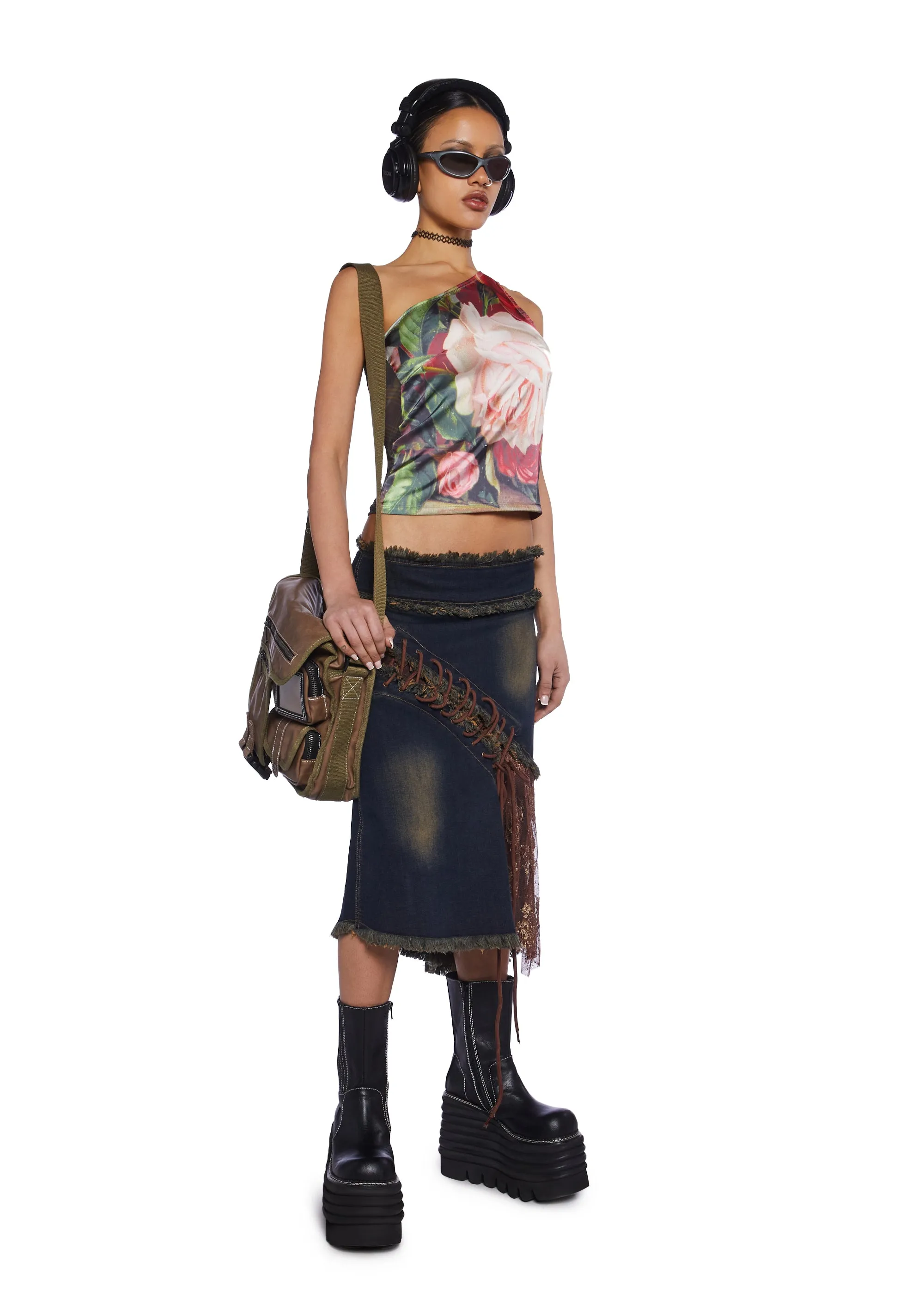 Poison Ivy Midi Skirt sold by Dolls Kill product image thumbnail 2