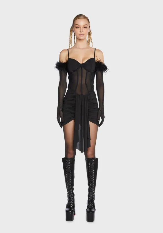 Sheer Dress With Gloves sold by Dolls Kill